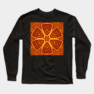 red and gold kaleidoscope Long Sleeve T-Shirt